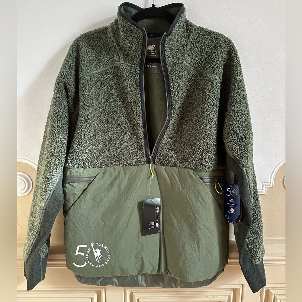 New Balance Q Speed Sherpa Pullover Norway Spruce NYC Marathon Man S Vaporloft
